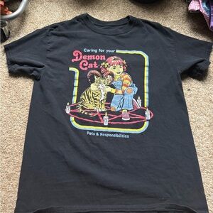 Black Demon Cat Kids T-Shirt